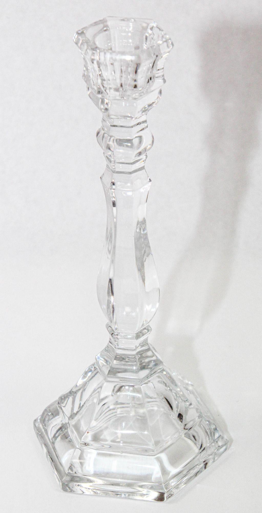 Victorian TIFFANY Single Light Crystal Candlestick 9