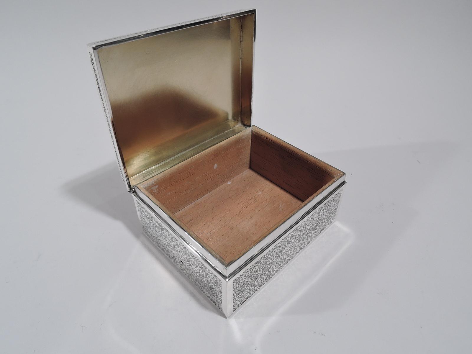 American Tiffany Small and Modern Sterling Silver Box