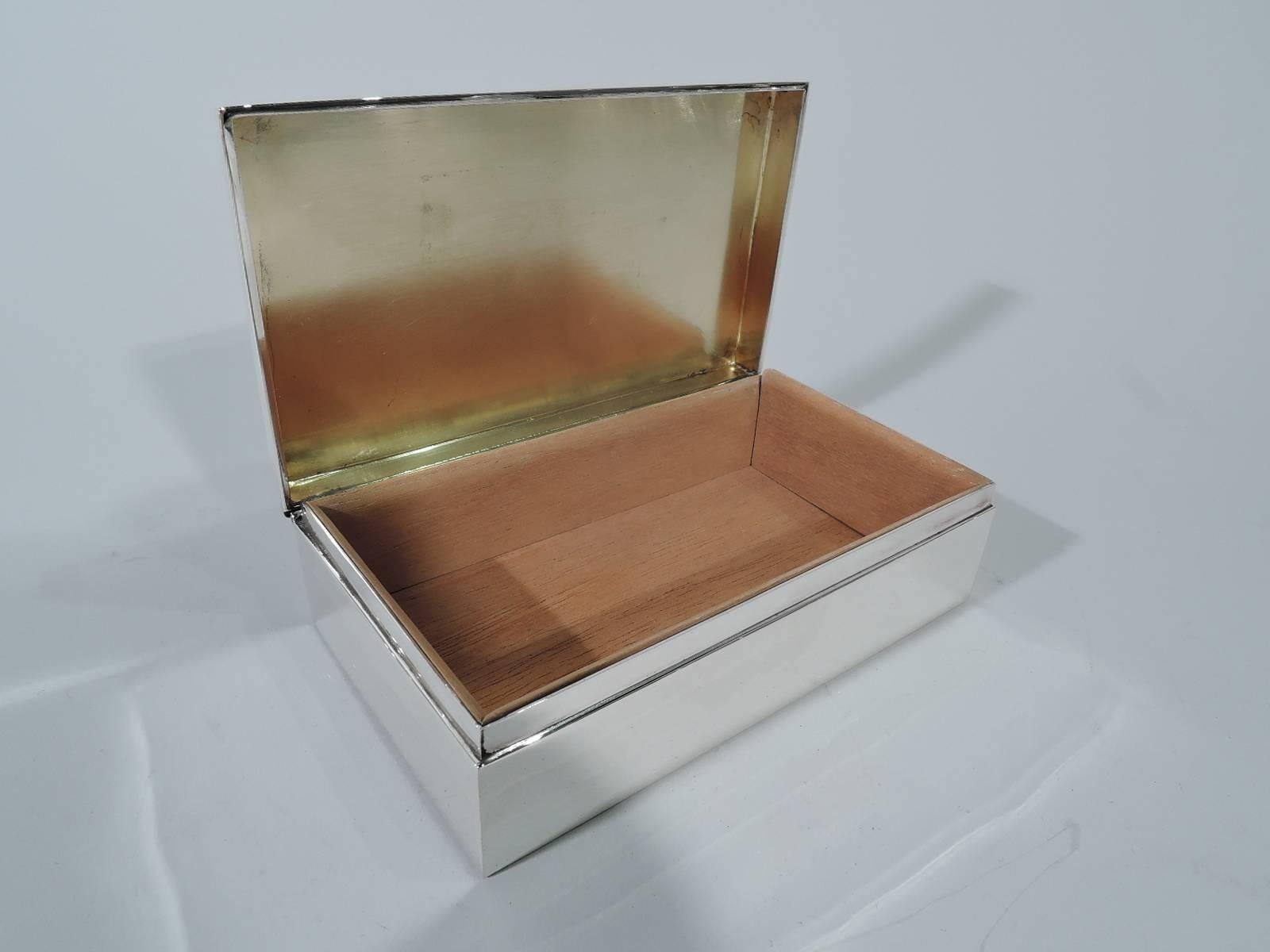 American Tiffany Smart & Modern Sterling Silver Desk Box