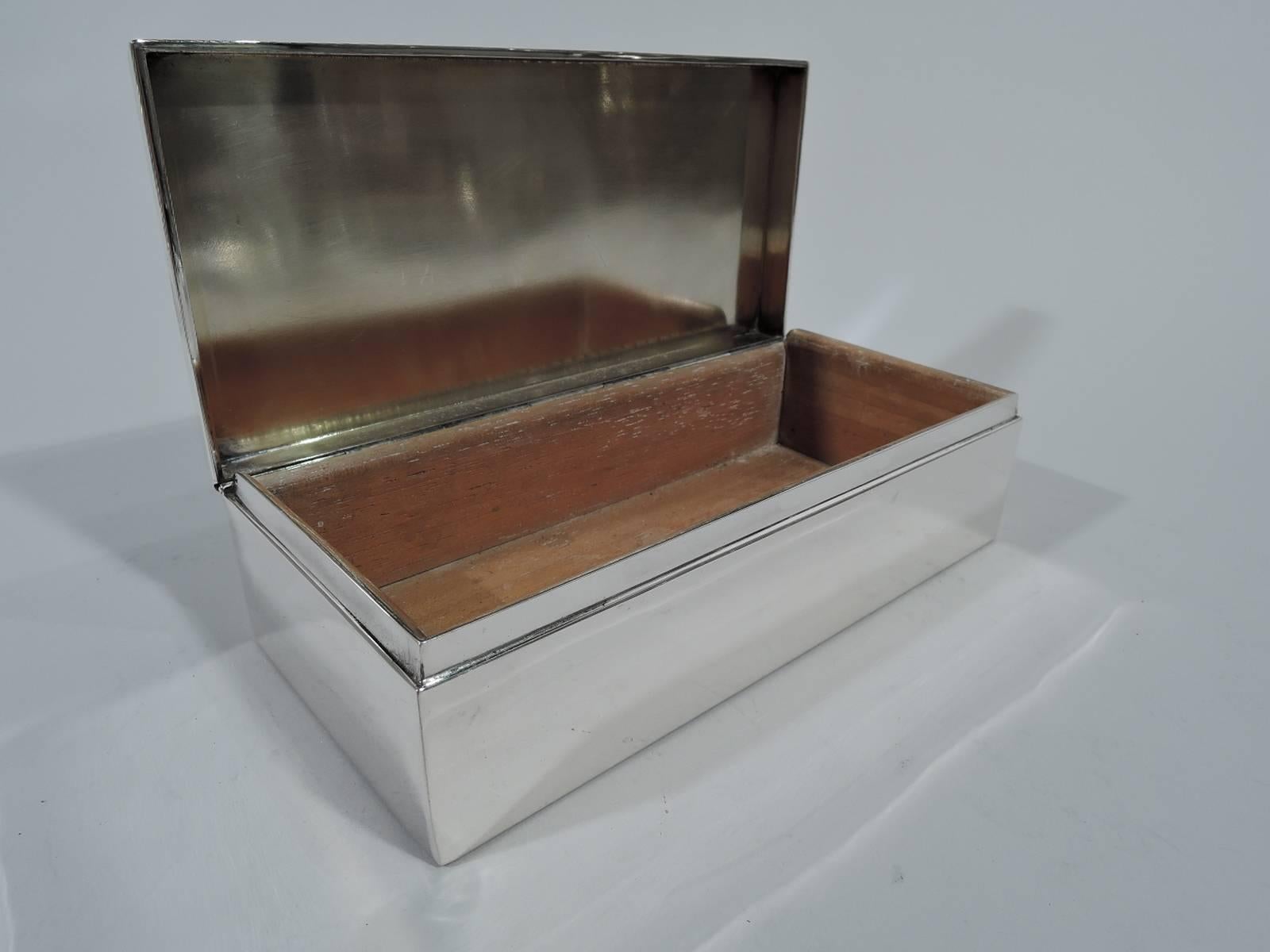 American Tiffany Smart and Modern Sterling Silver Desk Box
