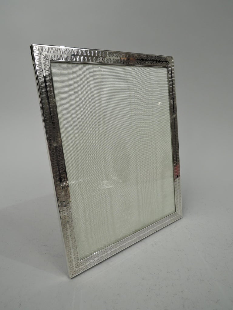 Tiffany Snazzy Retro Deco Sterling Silver Picture Frame For Sale at 1stDibs