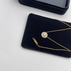 Tiffany Soleste 18K Gold Double Halo Sunflower Diamond Necklace