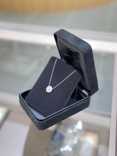Tiffany Soleste Collection 18k Gold Double Halo Sunflower Diamond Necklace