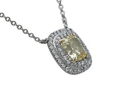 Tiffany Soleste Collier pendentif fantaisie en diamant jaune intense