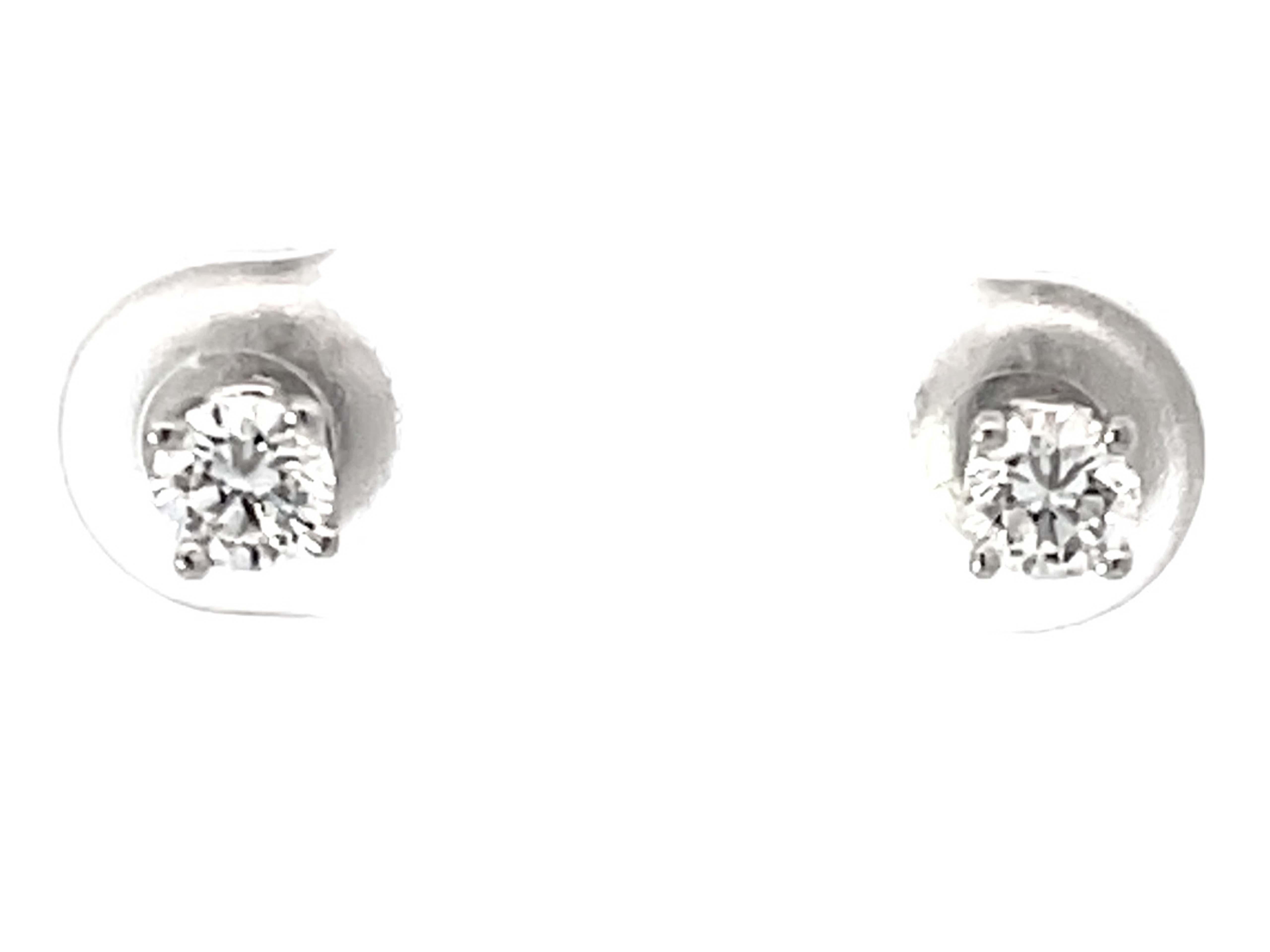 tiffany solitaire diamond earrings