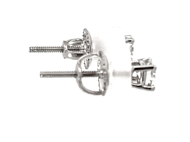 Solitaire 11.66 Carat Diamond Stud Earrings in Platinum at
