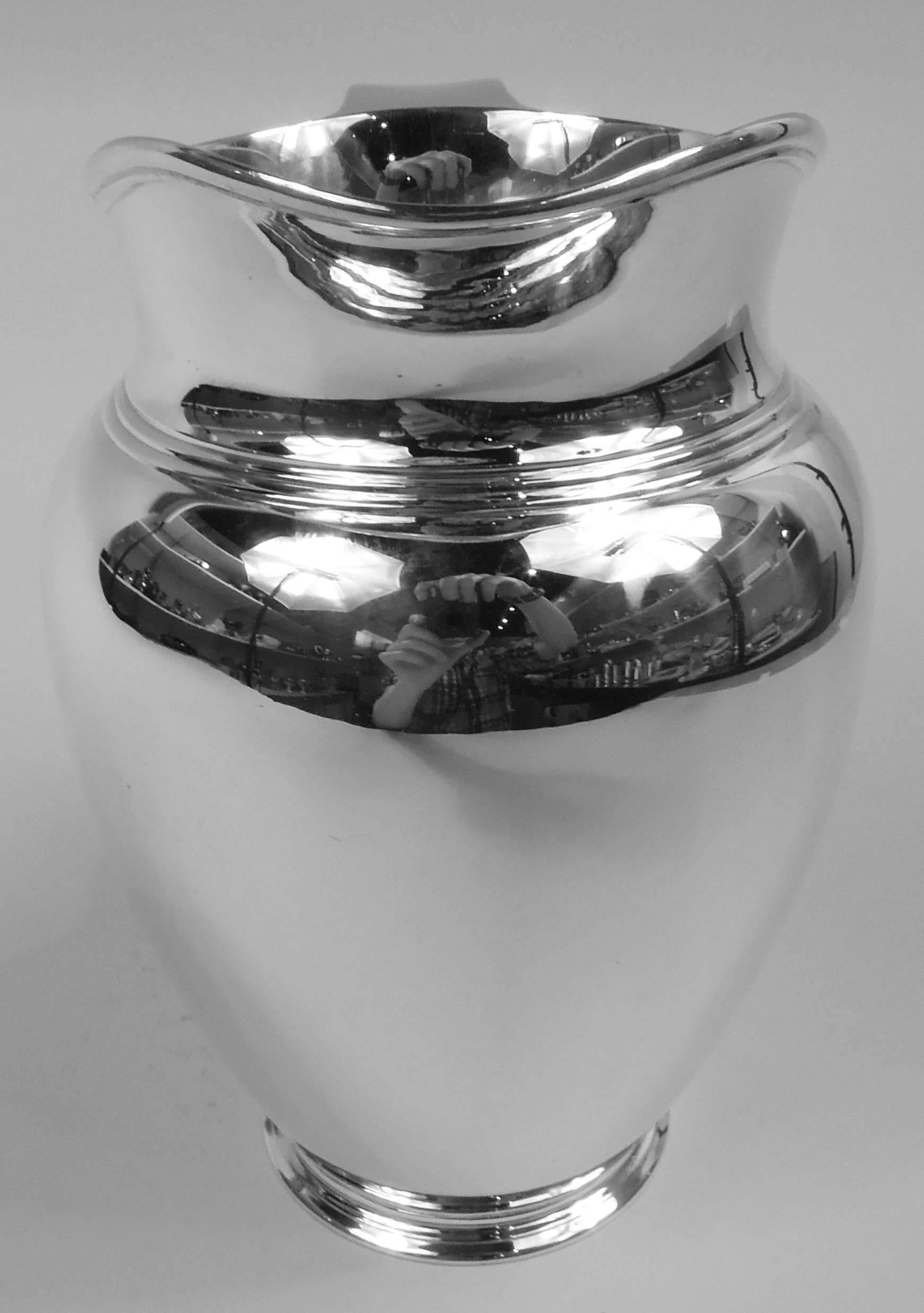 American Tiffany Spare & Heavy Modern Sterling Silver Water Pitcher