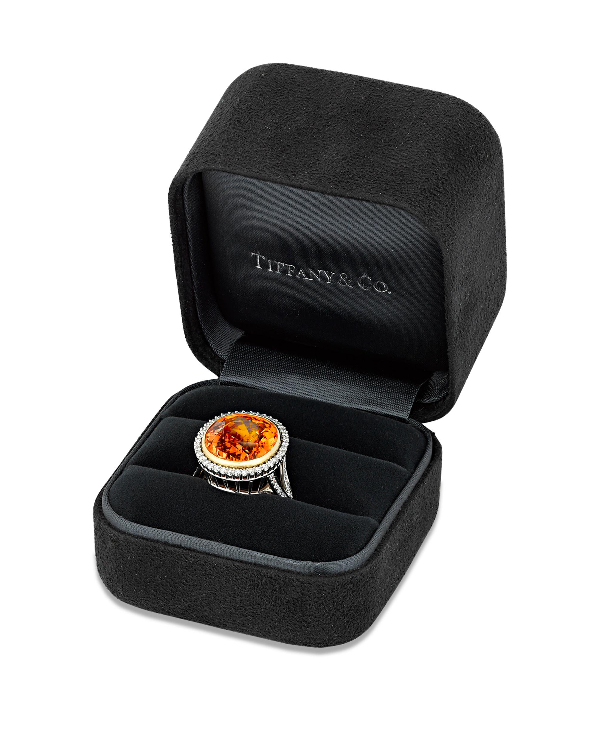 Modern Tiffany & Co. Spessartite Garnet ring, 12 Carat