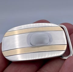 Tiffany & Co. Sterling & 14K Belt Buckle