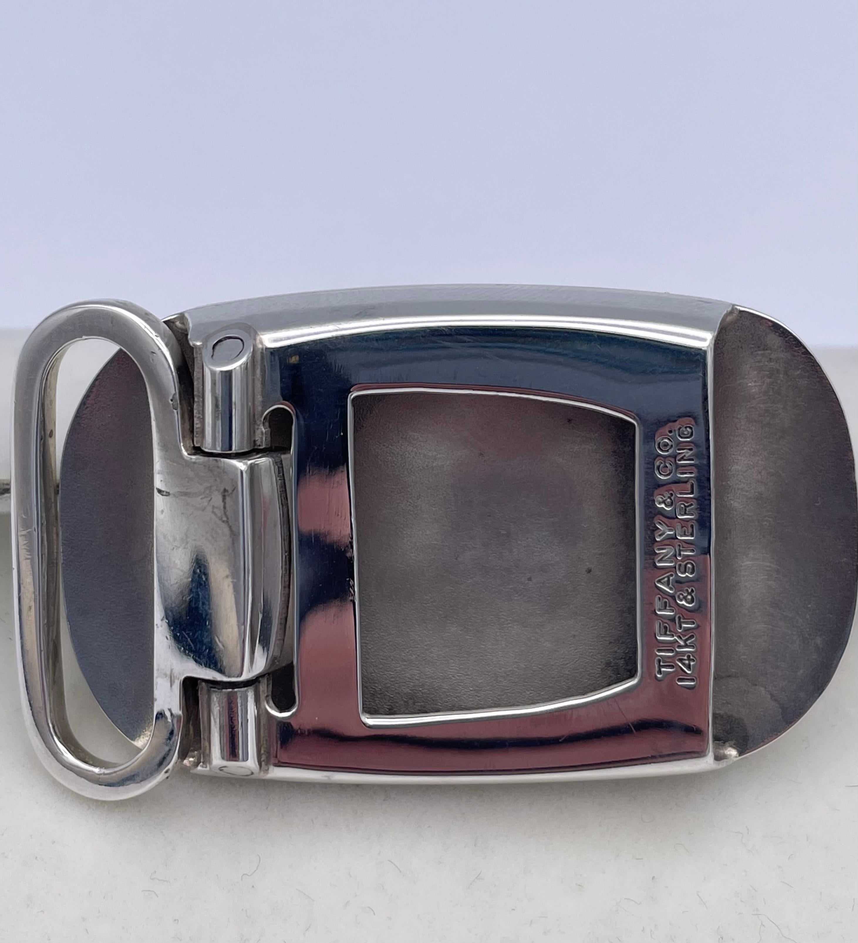 Tiffany and Co. Boucle de ceinture en sterling et 14K - En vente sur 1stDibs