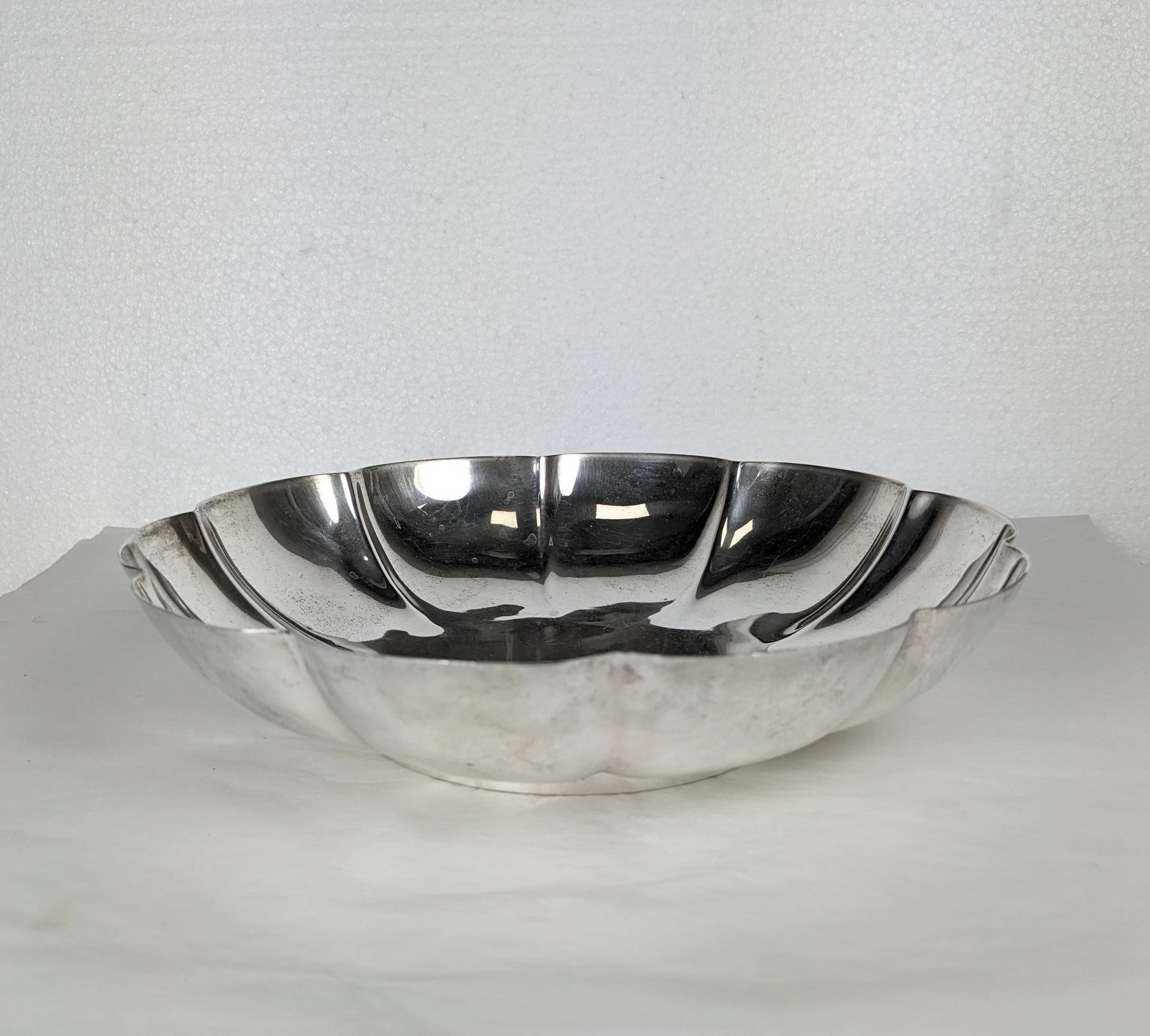 American Tiffany Sterling Elegant Lobed Bowl For Sale