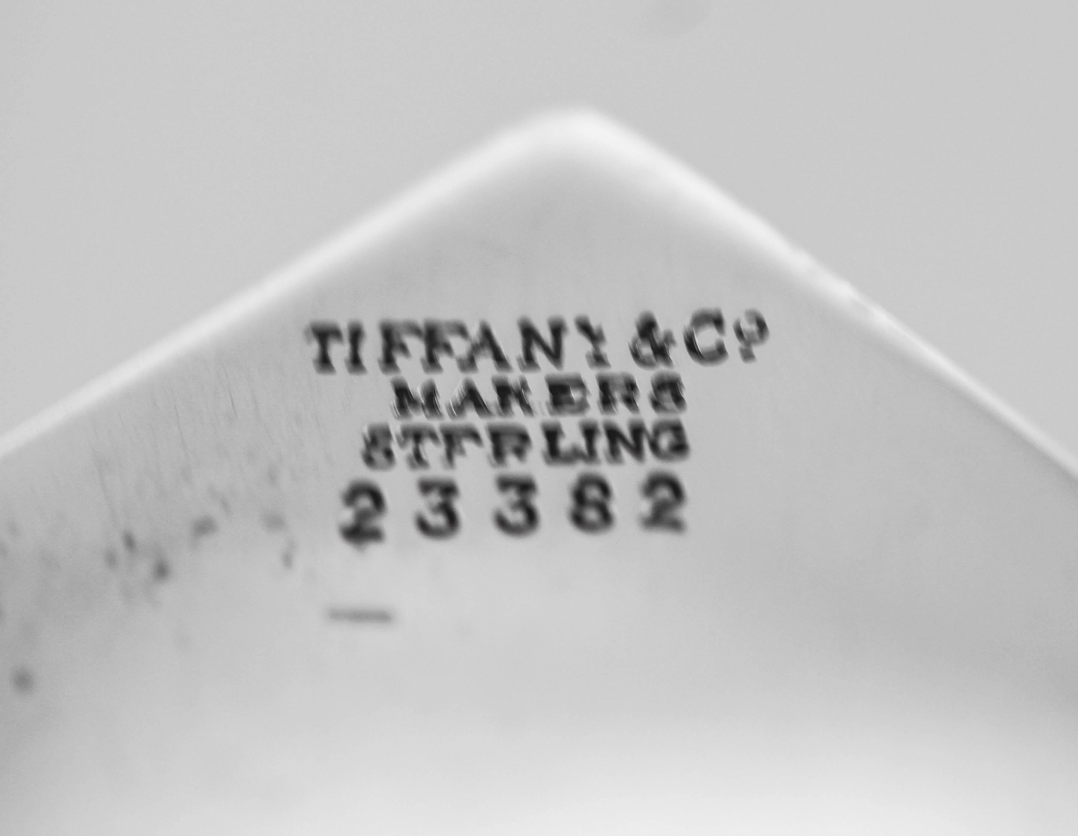 Tiffany Sterling-Blattschale (Mitte des 20. Jahrhunderts) im Angebot