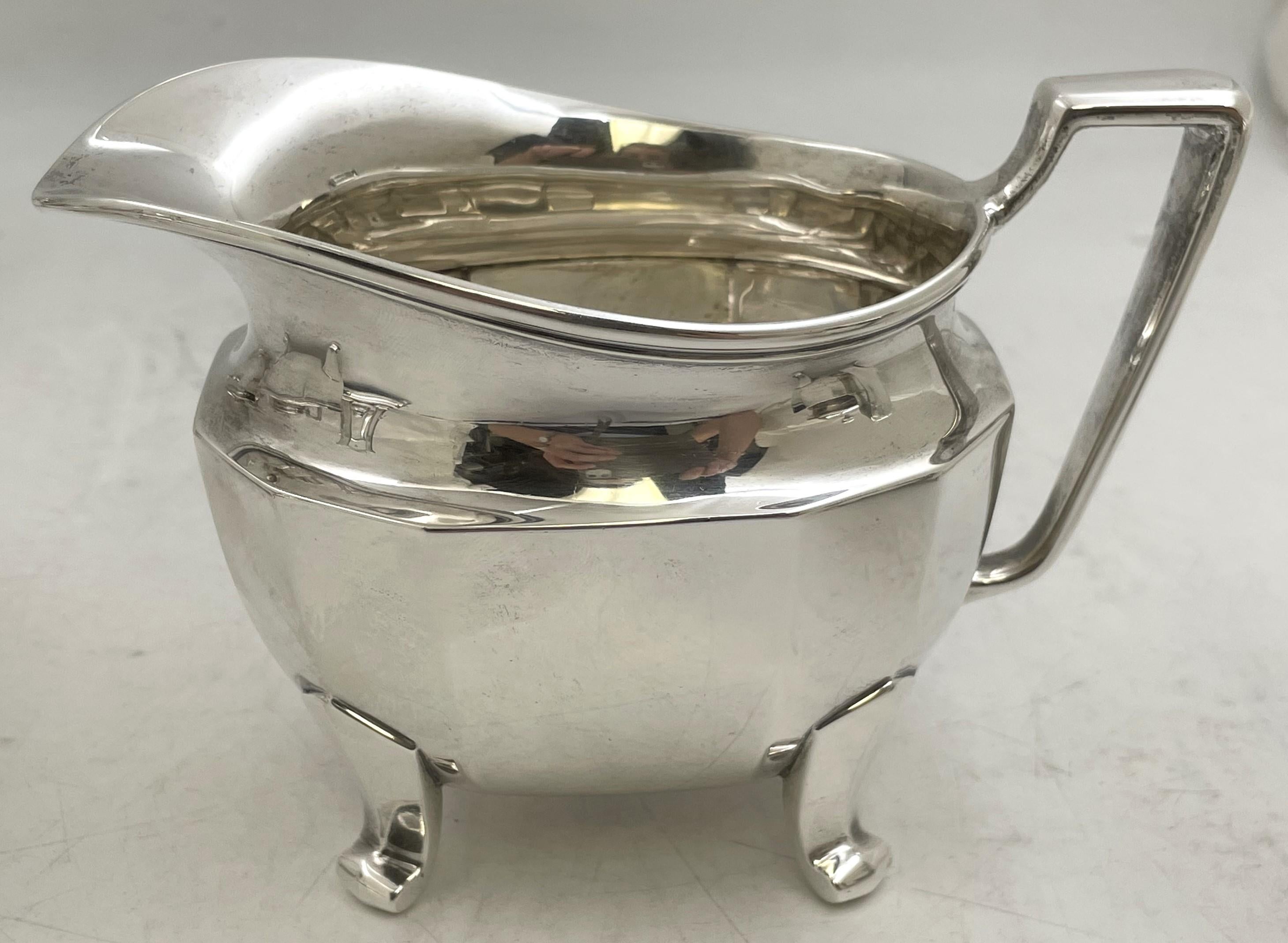 Tiffany Sterling Silver 7-Piece 1907 Tea & Coffee Set + Tray Century Pattern in vendita 7