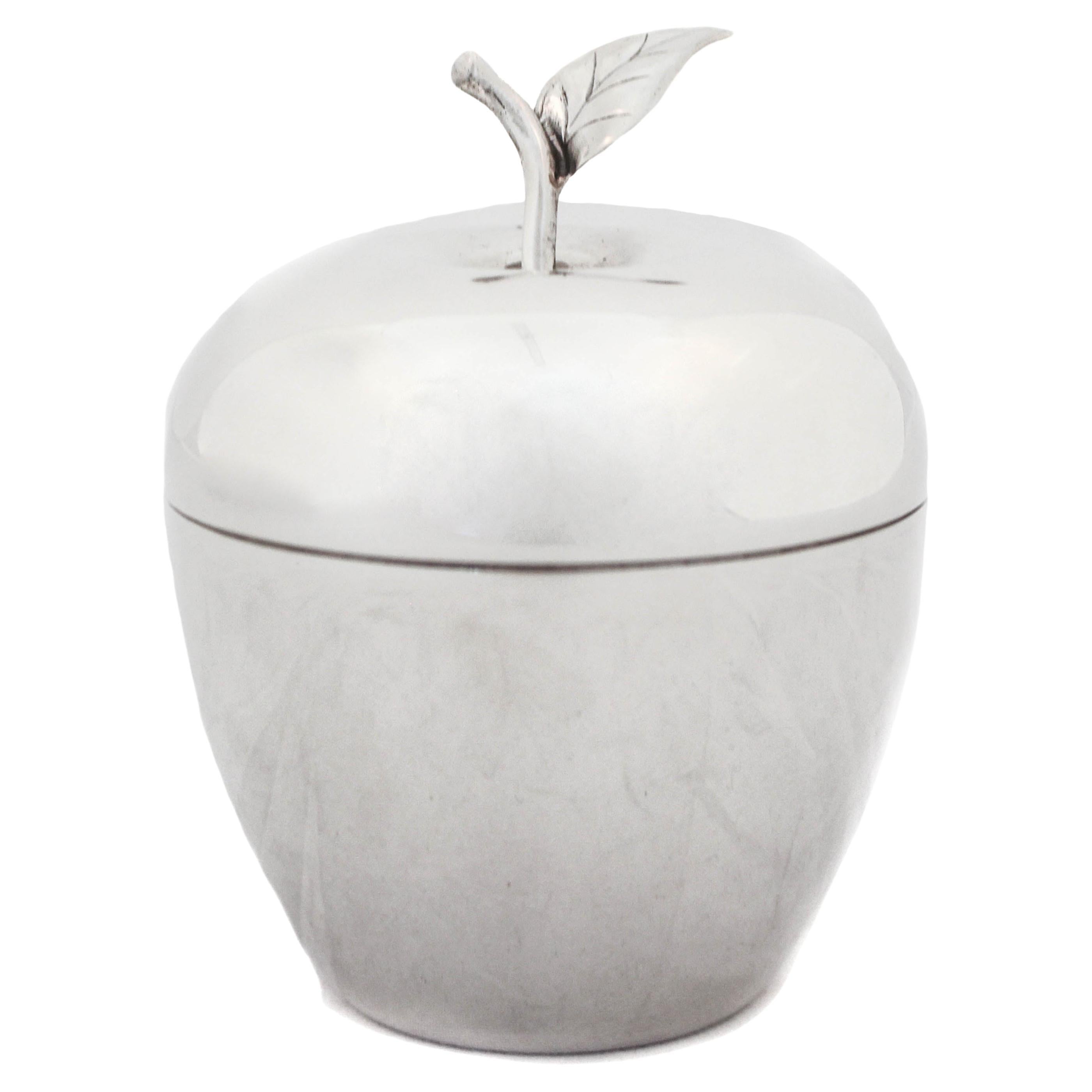 Tiffany Sterling Silver Apple Jar For Sale