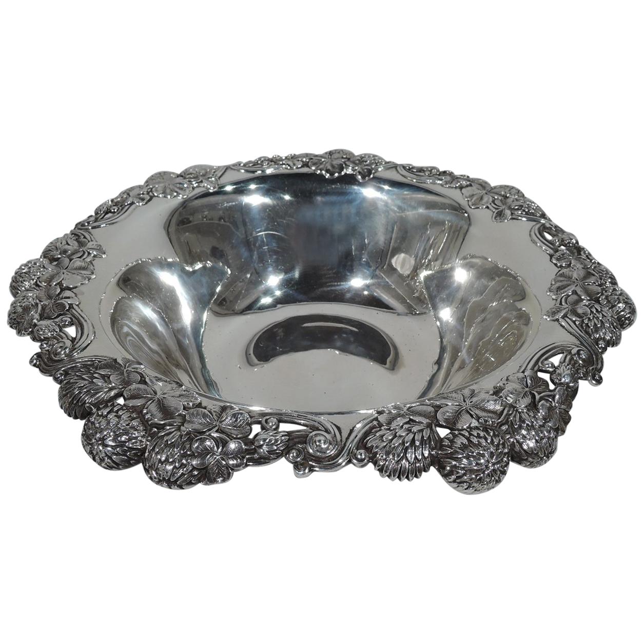 Tiffany Sterling Silver Bowl in Classic Clover Pattern