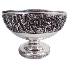 Bol de centre de table en argent sterling Tiffany des Beaux Arts Olympian