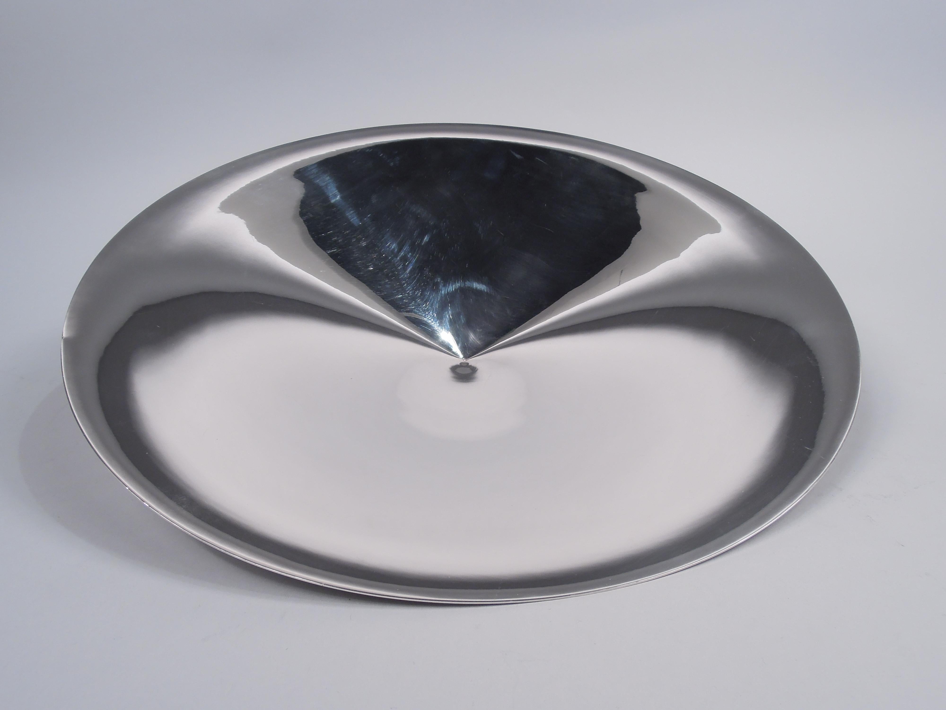 Centro de mesa Tiffany de plata de ley diseñado por Frank Lloyd Wright Italiano en venta