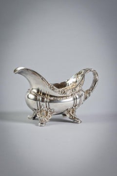 Tiffany Sterling Silver Chrysanthemum Pattern Sauceboat, circa 1890