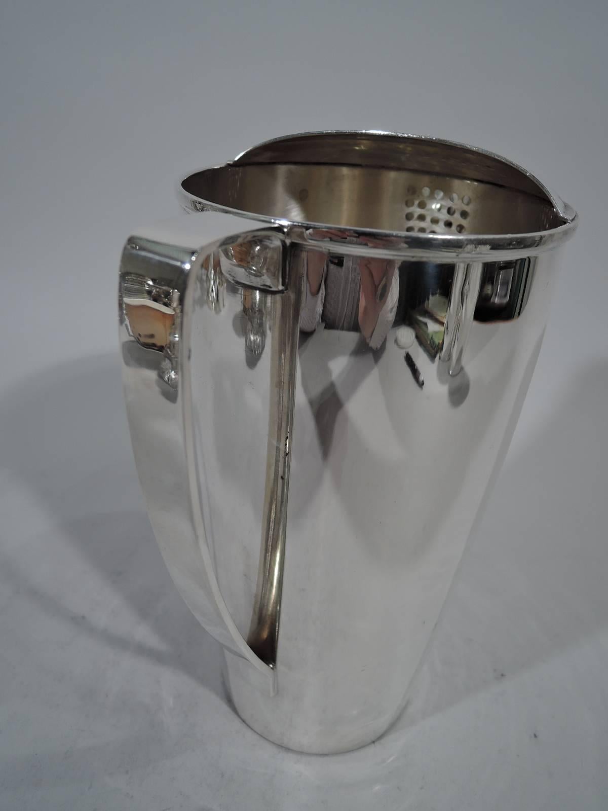 American Tiffany Sterling Silver Classic Midcentury Modern Bar Pitcher