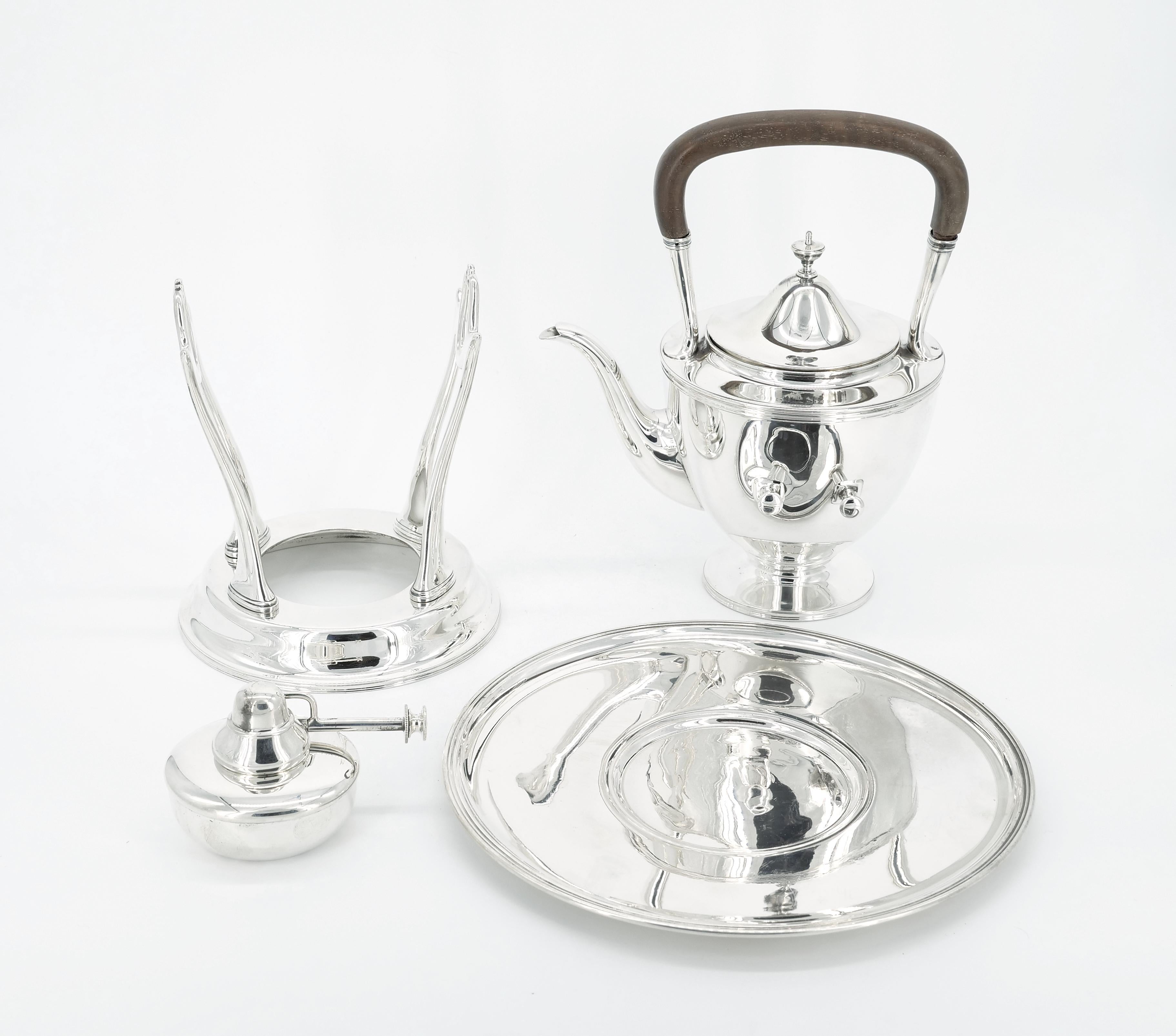 Tiffany Sterling Silver Classical Style Four Piece Tea / Coffee Service For Sale 9