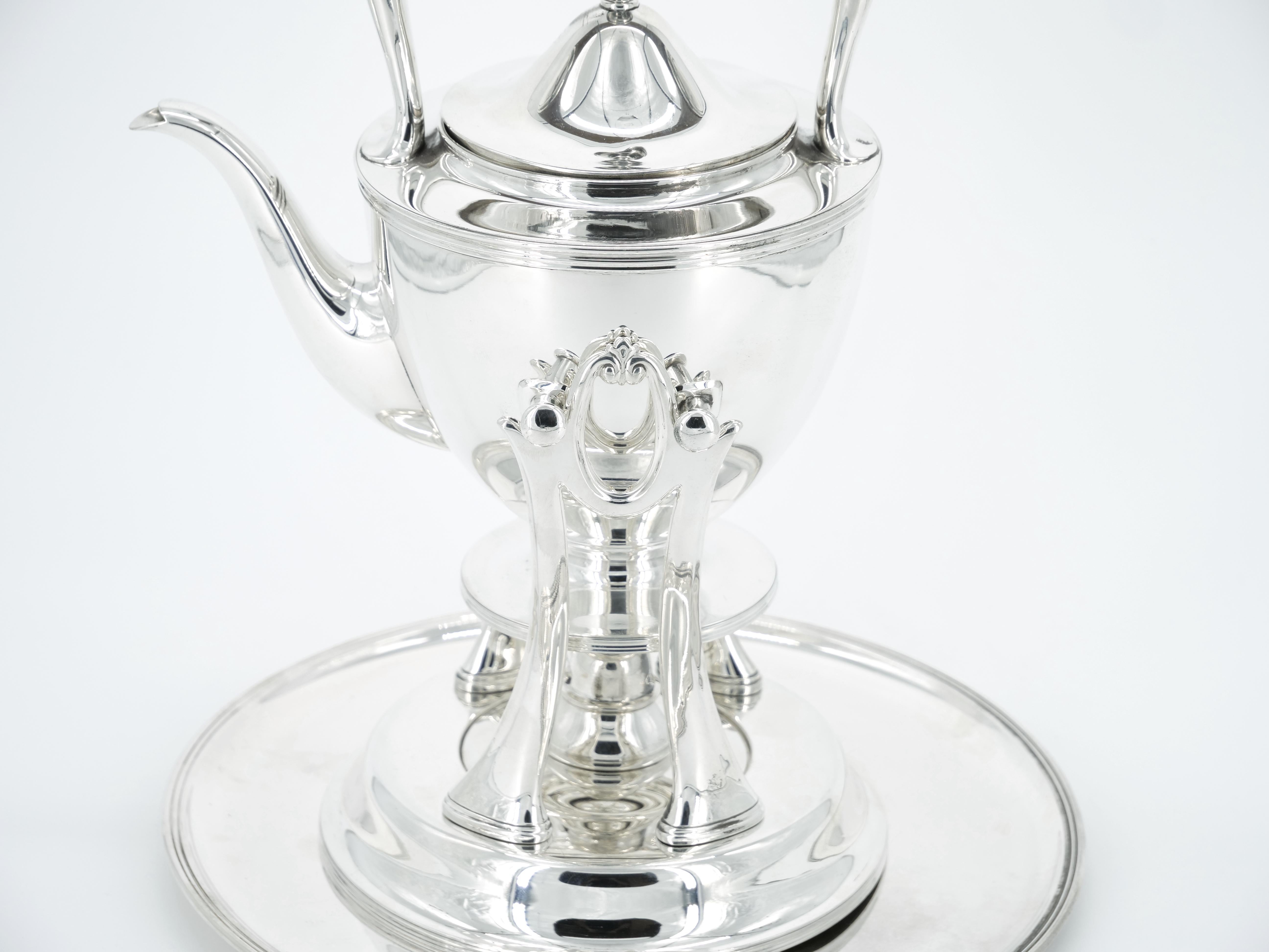 Tiffany Sterling Silver Classical Style Four Piece Tea / Coffee Service For Sale 2
