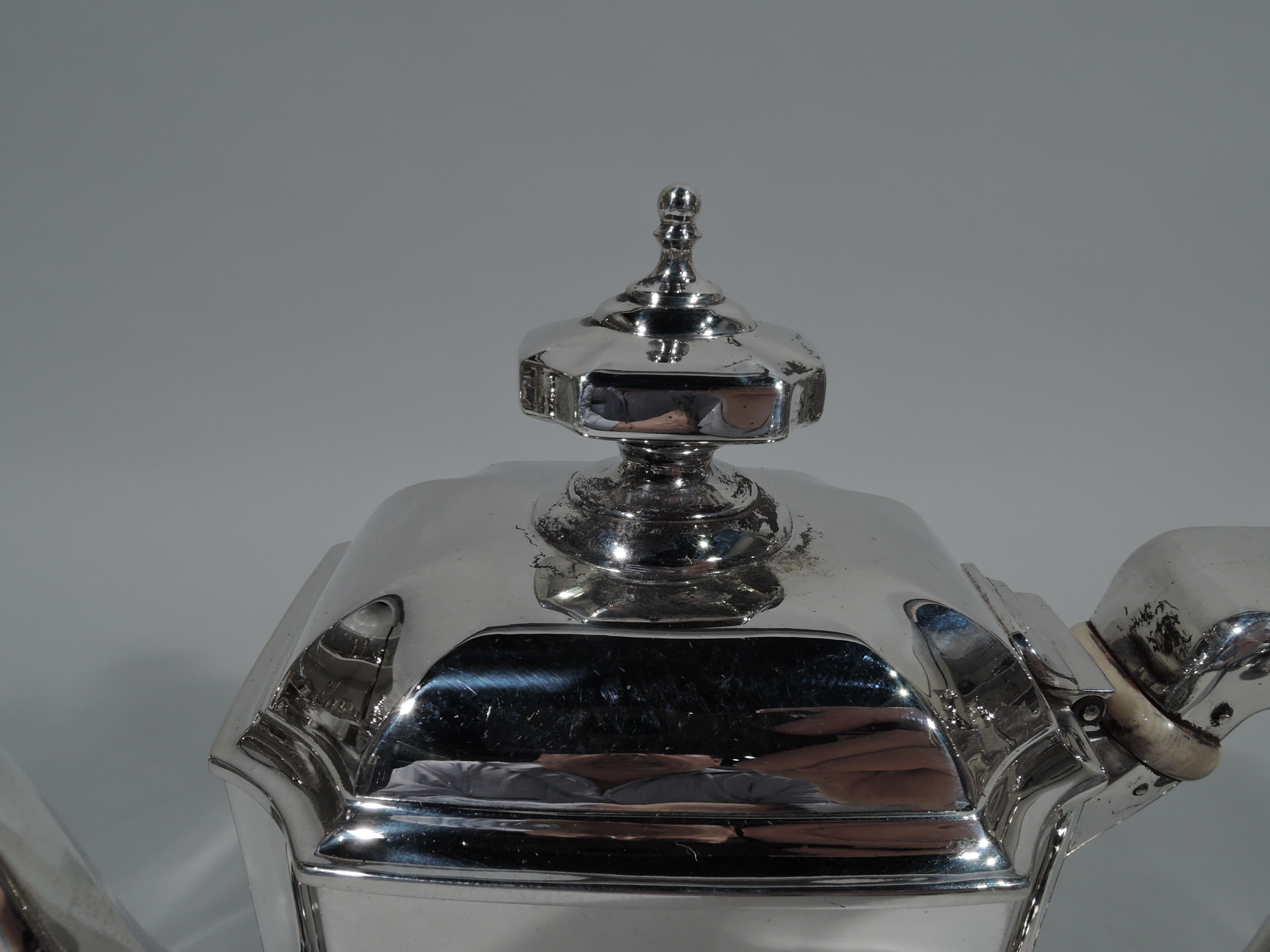 American Tiffany Sterling Silver Coffeepot in Desirable Hampton Pattern