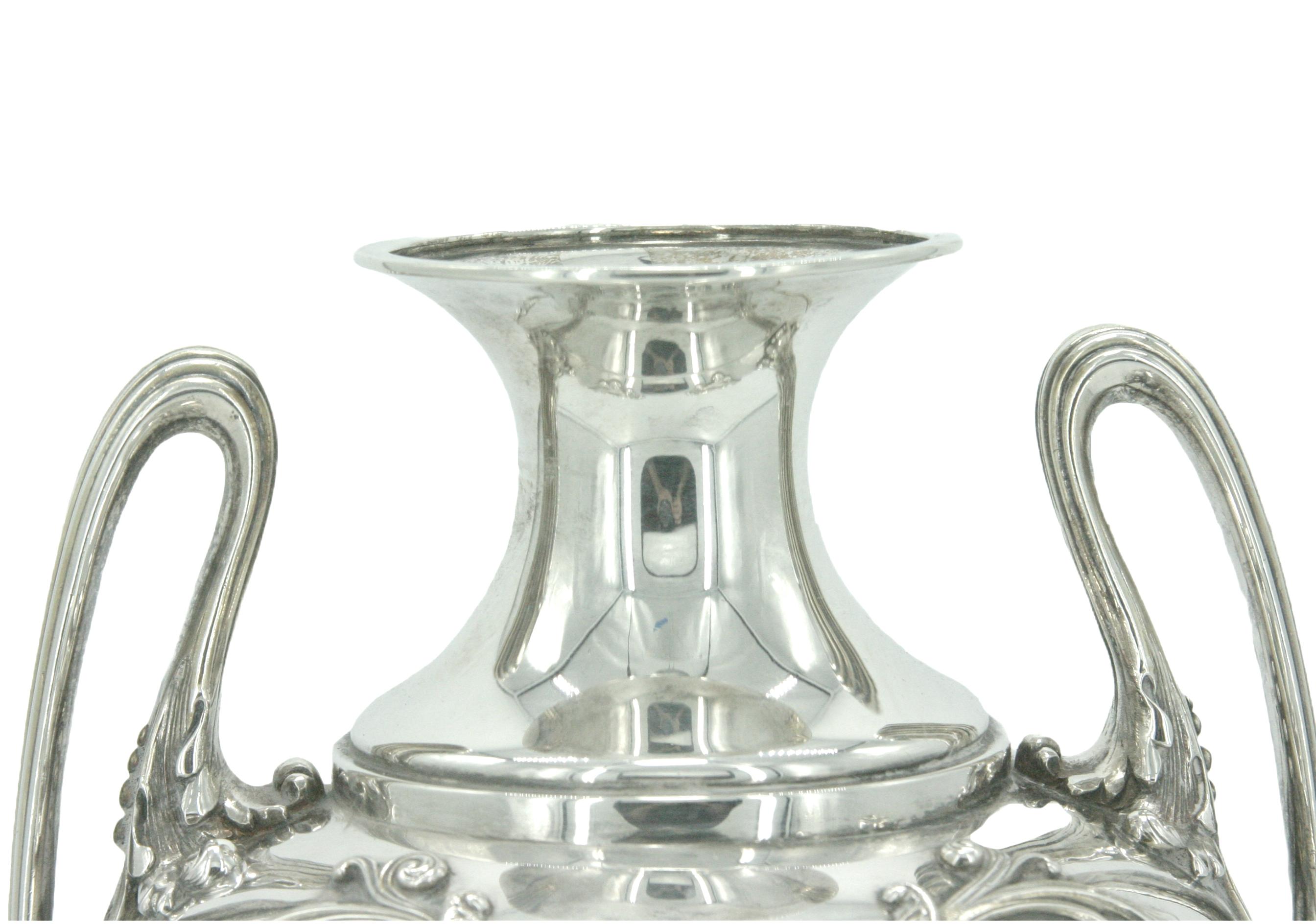 Late 19th Century Tiffany & Co. Sterling Silver Decorative Vase For Sale