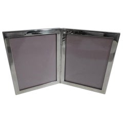 Tiffany Sterling Silver Double Picture Frame for a Special Twosome