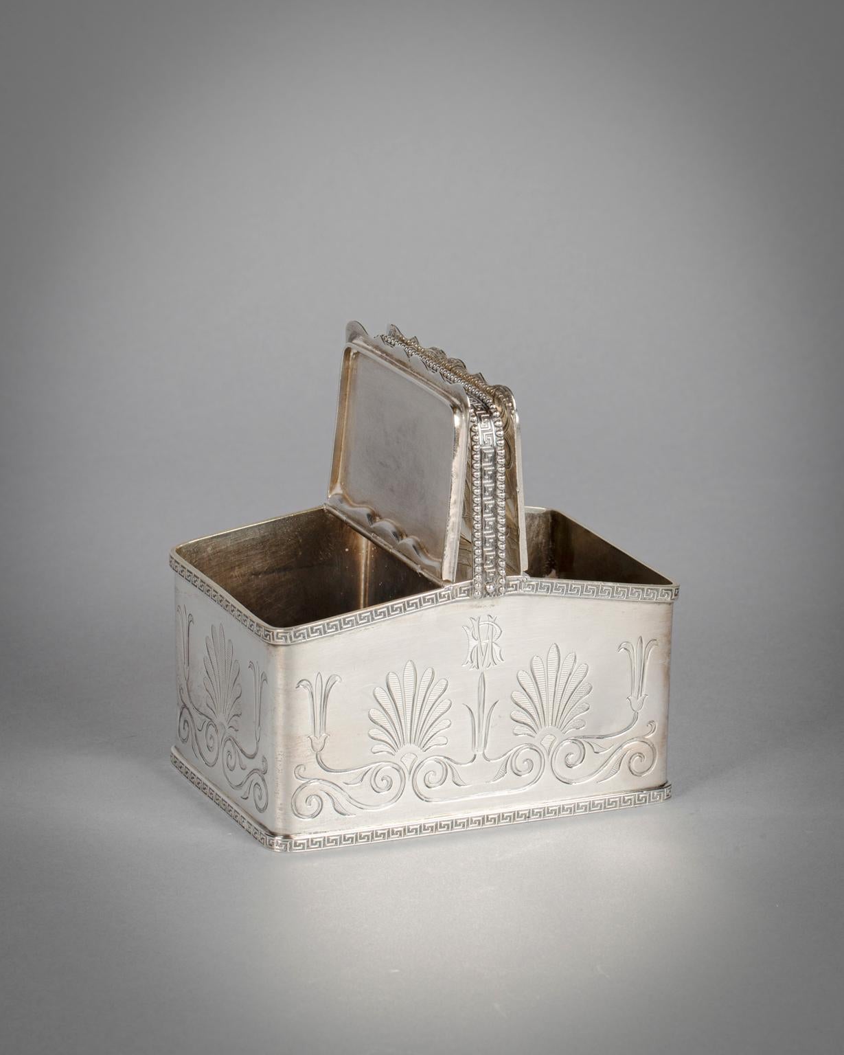 Tiffany Sterling Silver Double Tea Caddy, circa 1870 For Sale 1