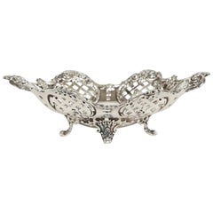 Ciotola con piede in argento sterling, con mousse e reticolo, di Tiffany