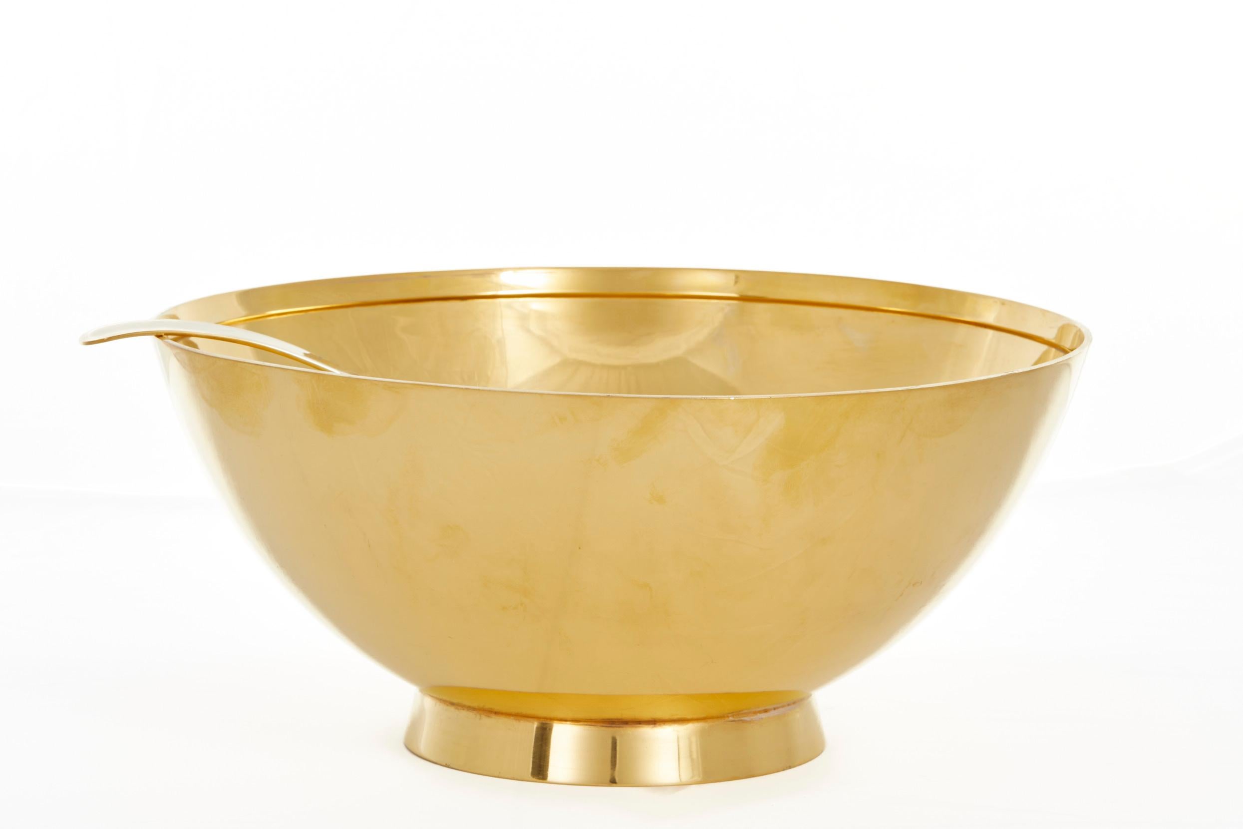 American Tiffany & Co. Sterling Silver / Gilt Punch Bowl Service / 8 People For Sale