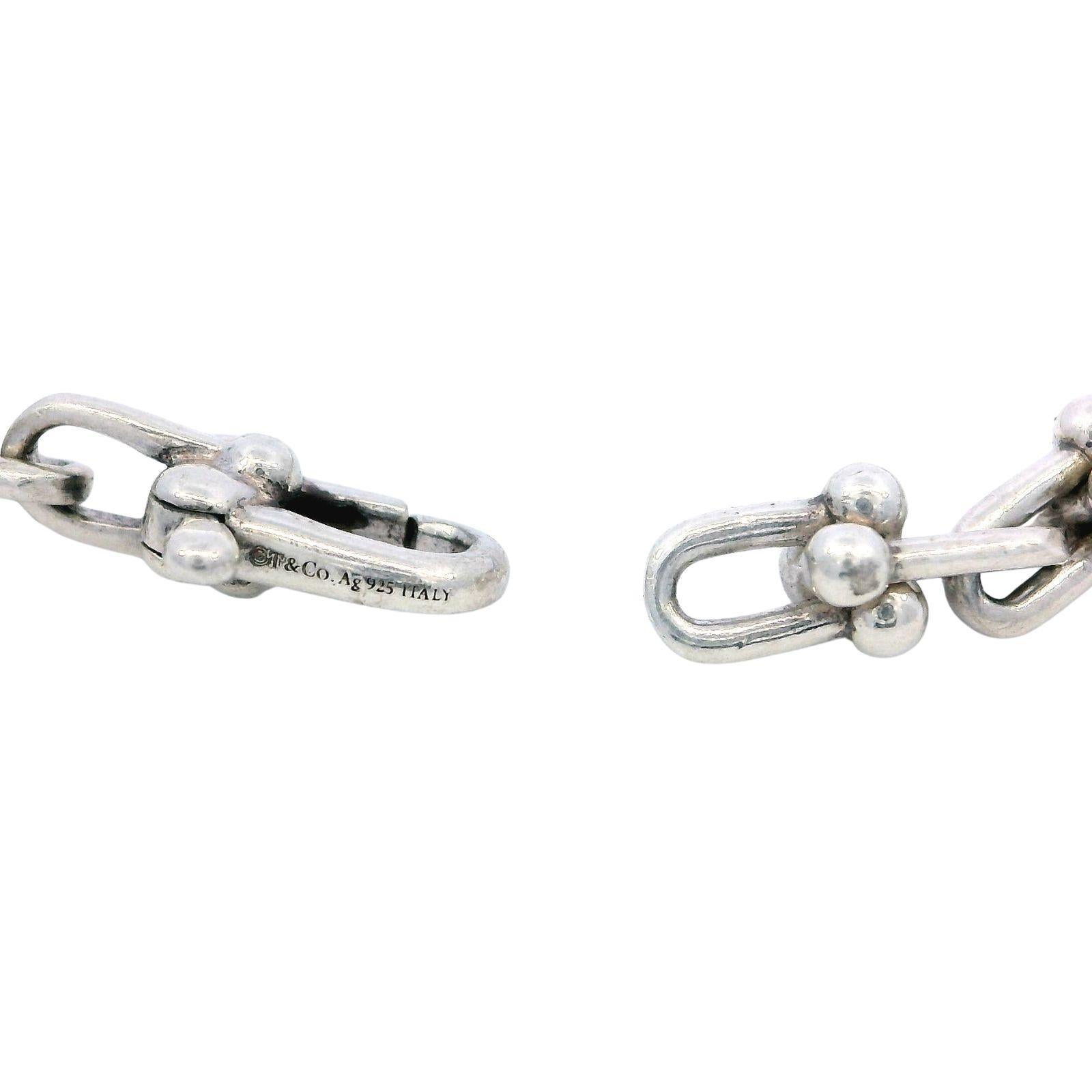 Tiffany A. Silver Bracciale Micro Link in argento massiccio lungo 7 pollici in vendita 1