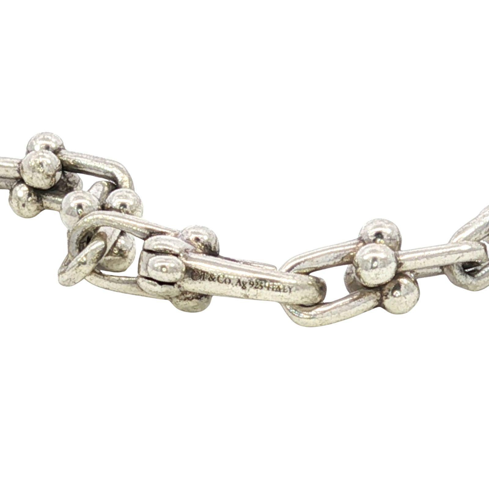 Tiffany A. Silver Bracciale Micro Link in argento massiccio lungo 7 pollici in vendita 2