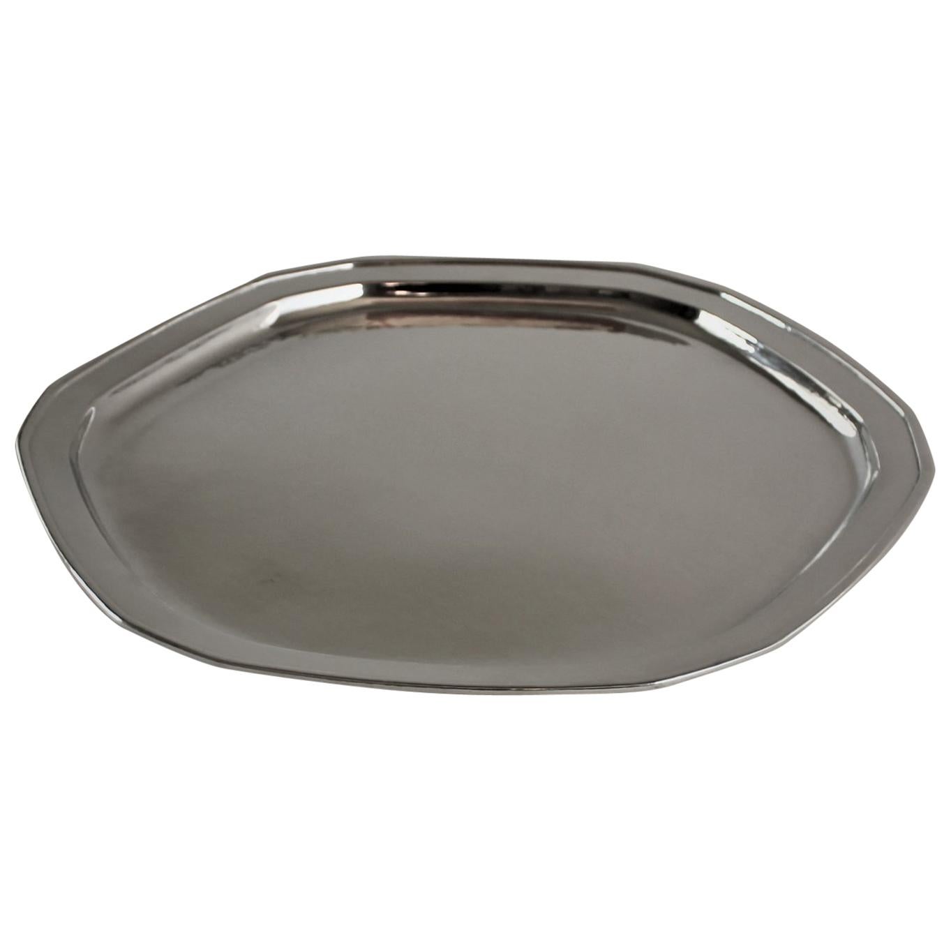 Tiffany Sterling Silver Hexagonal Tray For Sale