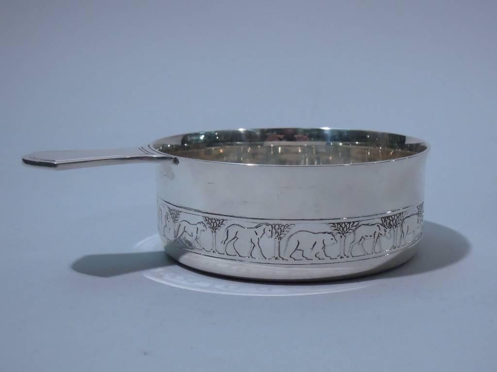 Tiffany Sterling Silver Mid-Century Modern Noah’s Ark Porringer 1