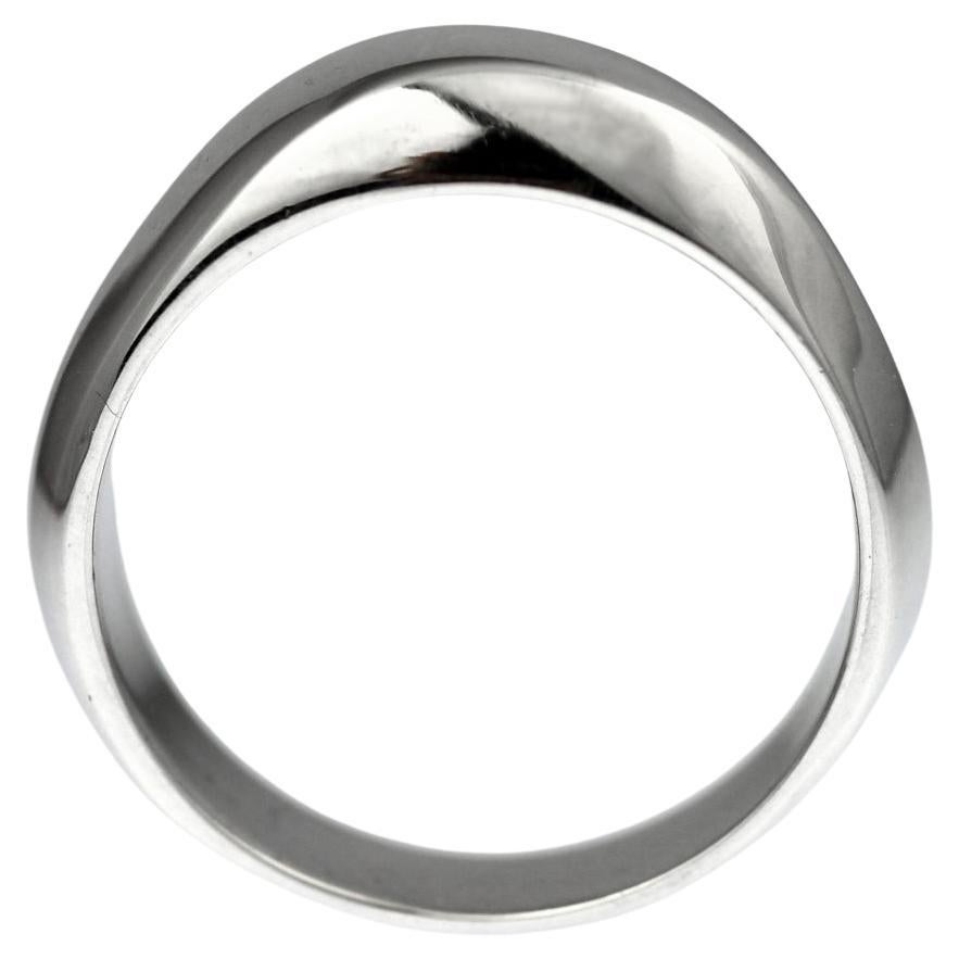 Tiffany sterling silver polished band ring size M1/2 For Sale
