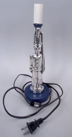 Tiffany Sterling Silver Sentry Guard Lamp for Nursery Nightstand