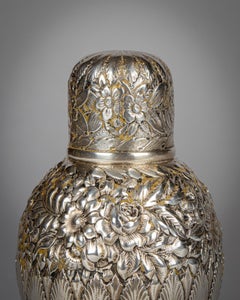 Caja para el té Tiffany de plata de ley, 1870-1891