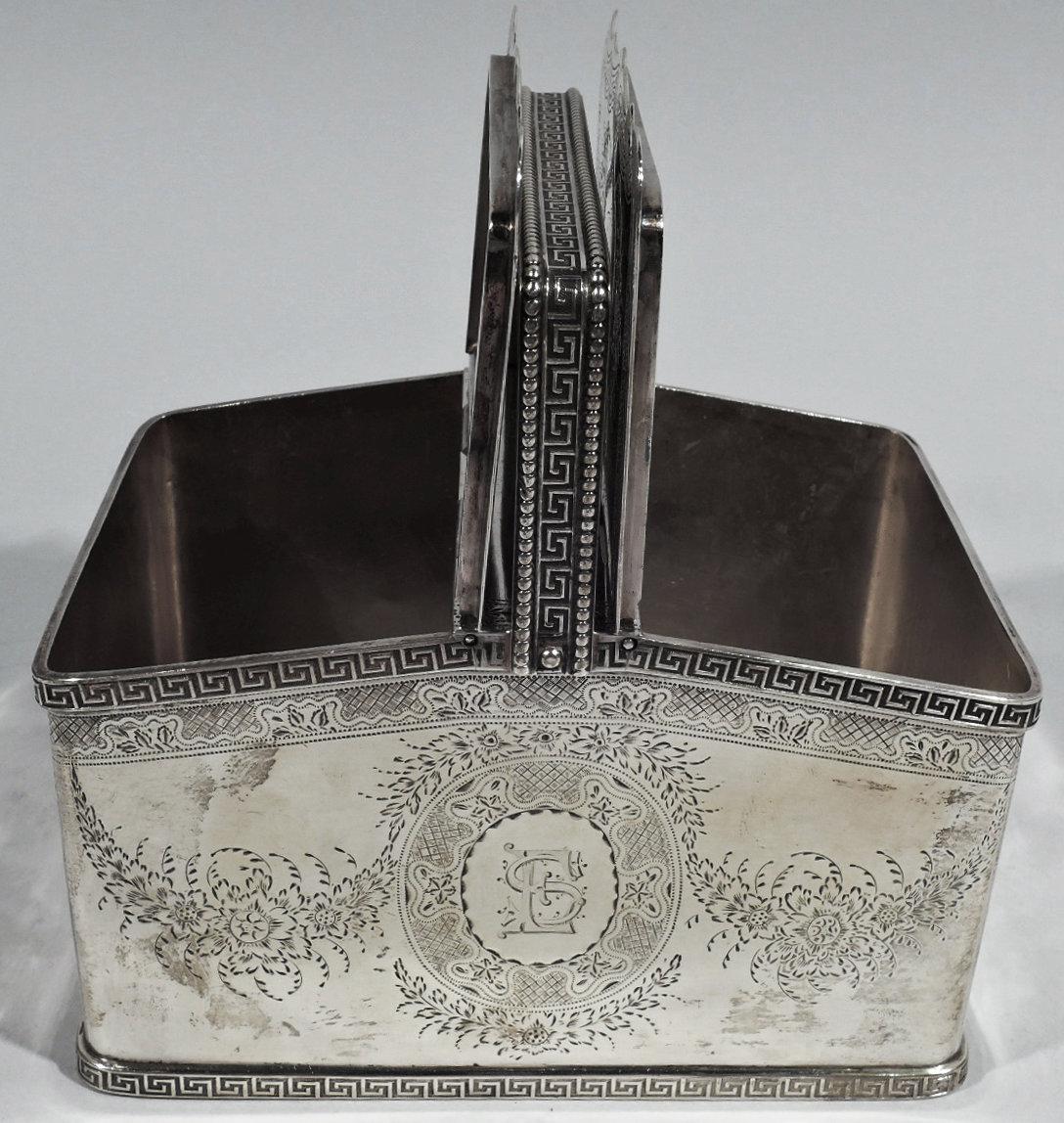 Américain Boîte à thé en argent sterling de Tiffany avec Hallmark Early 550 Broadway