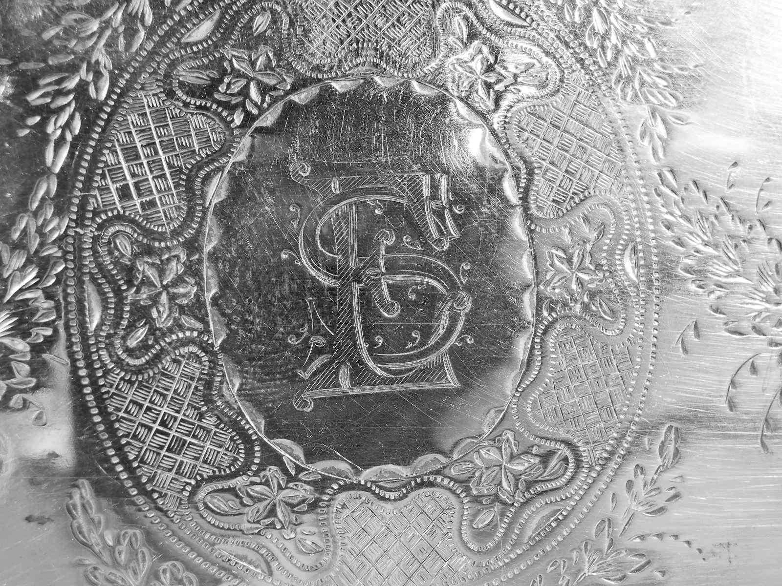 XIXe siècle Boîte à thé en argent sterling de Tiffany avec Hallmark Early 550 Broadway