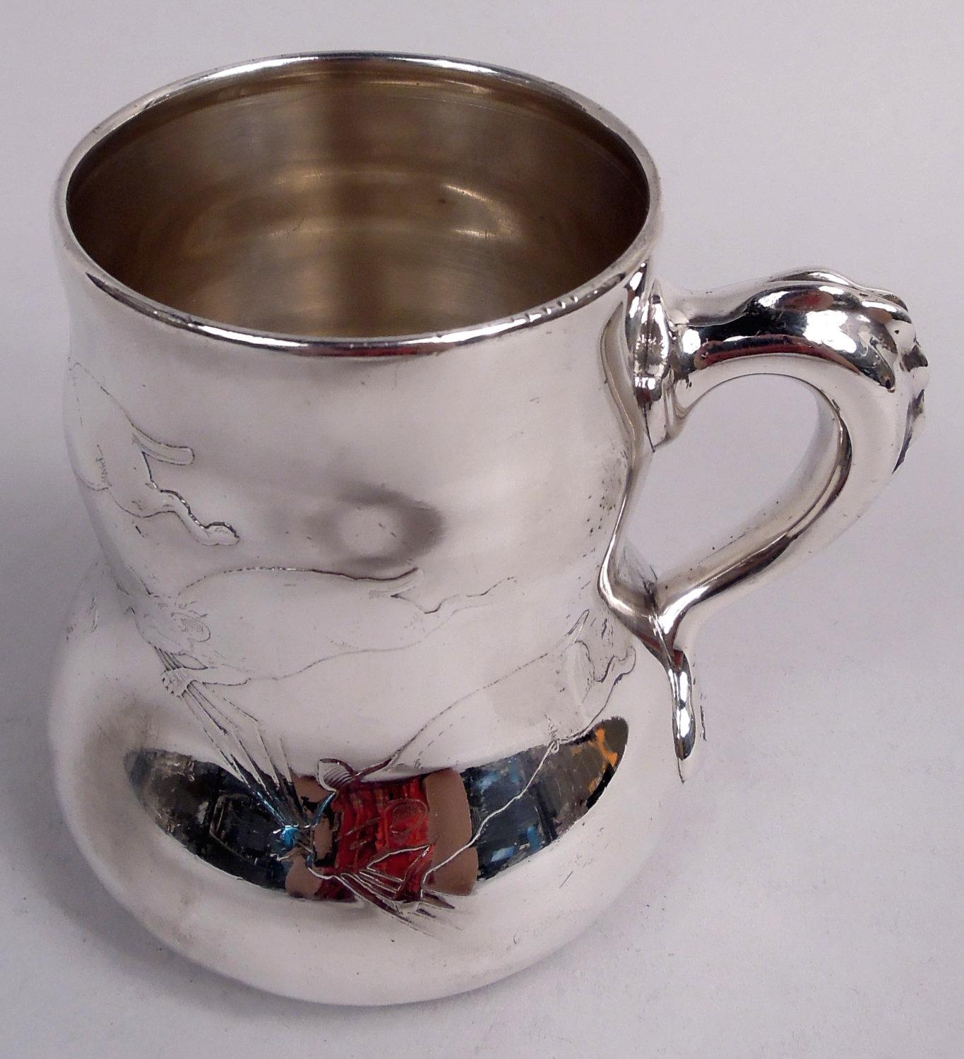 Taza para bebé de la canción infantil Tres ratones ciegos de plata de ley Tiffany Victoriano en venta