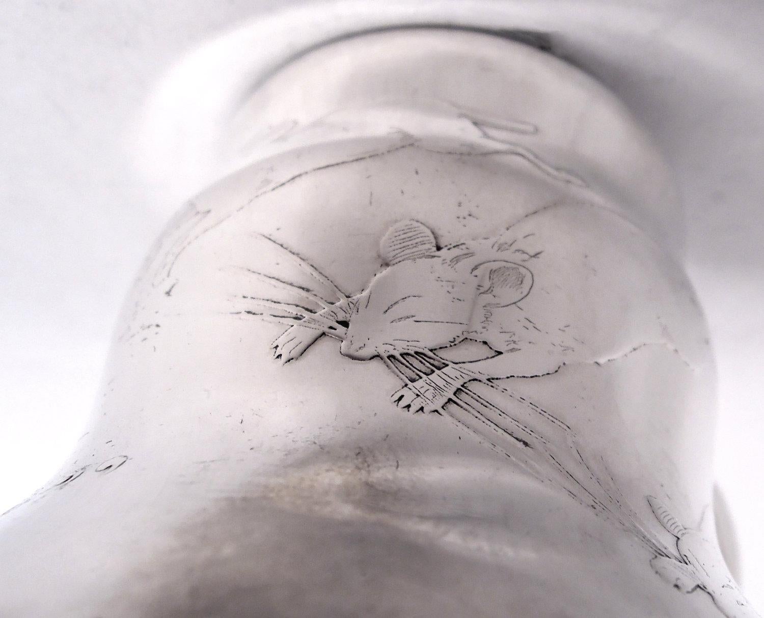 Taza para bebé de la canción infantil Tres ratones ciegos de plata de ley Tiffany en venta 1