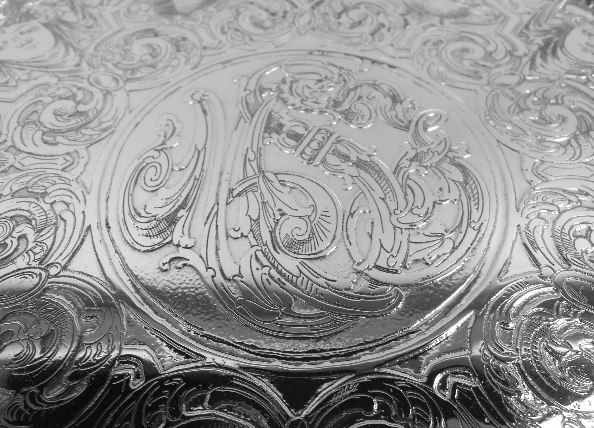 Beaux Arts Tiffany Sterling Silver Tray in Historic Beaux-Arts Olympian Pattern For Sale