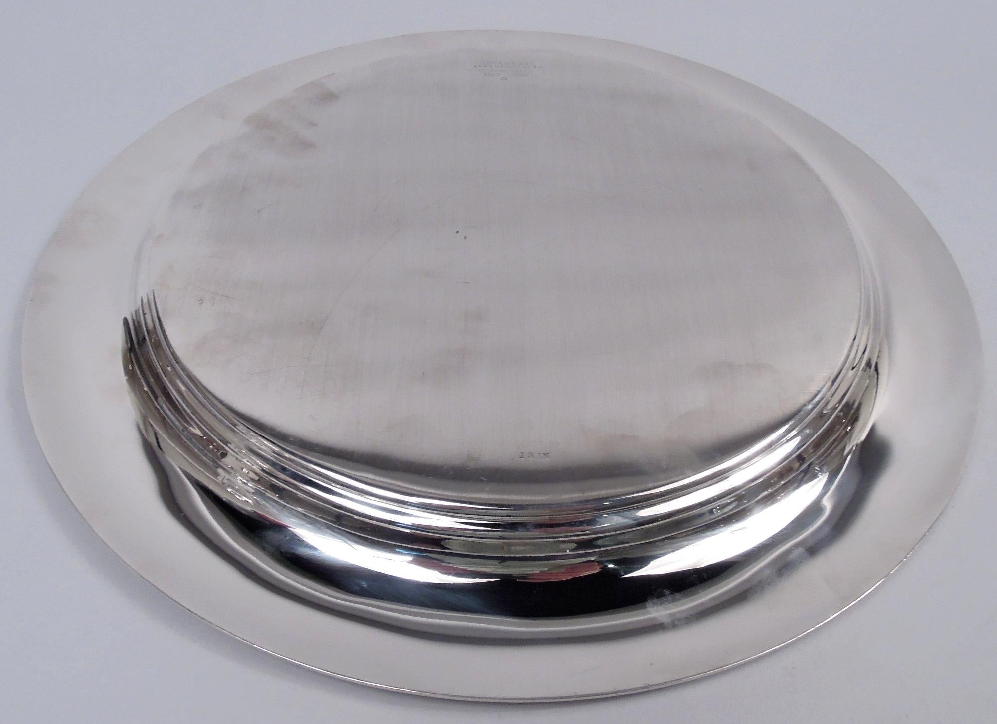 Tiffany Sterling Silver Tray in Historic Beaux-Arts Olympian Pattern For Sale 3
