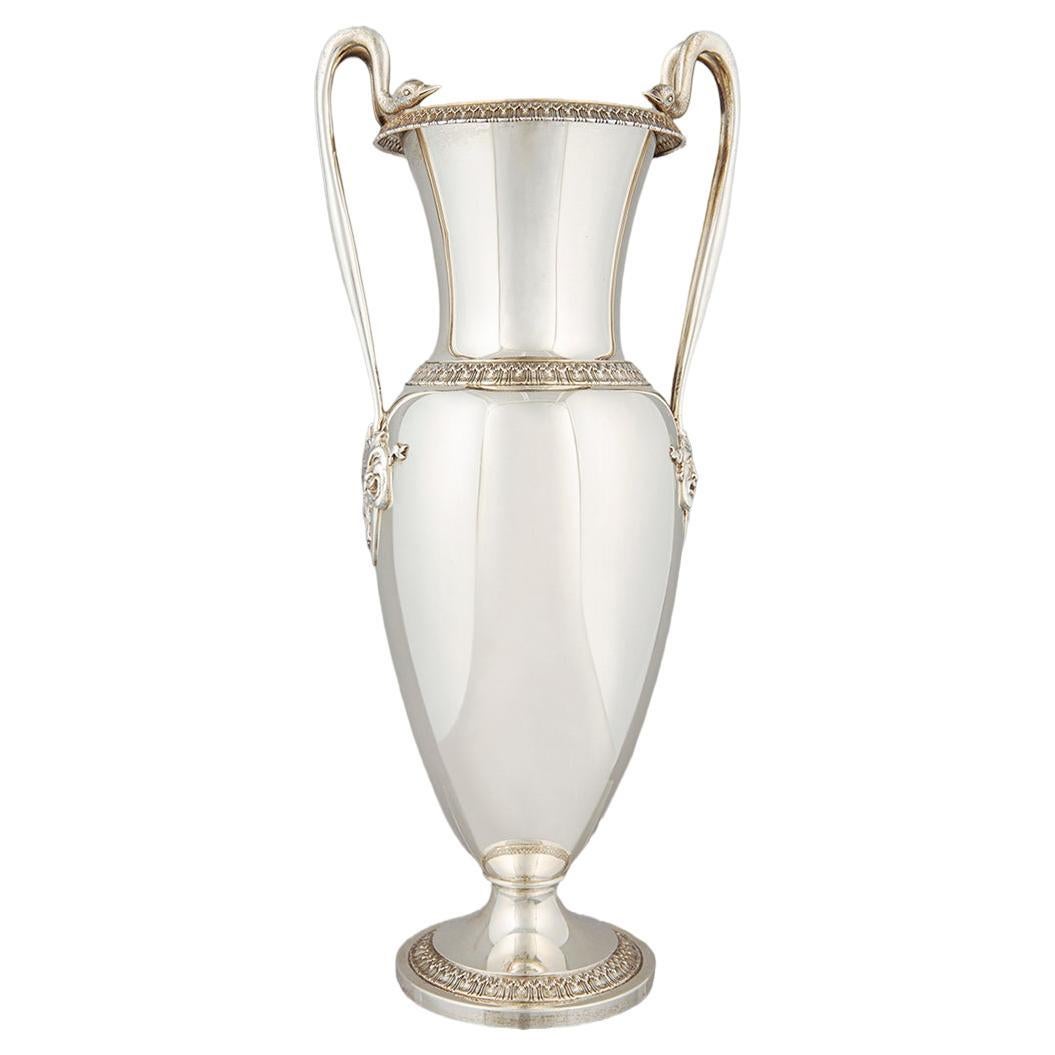 Tiffany Sterling Silver Two-Handled Vase, 1902-1907 For Sale