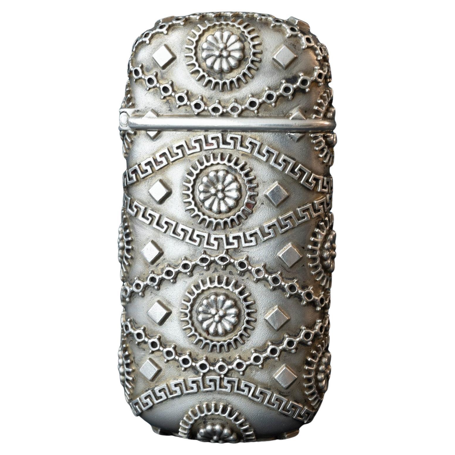 Tiffany Sterling Silver Vesta Streichholzetui, um 1875
