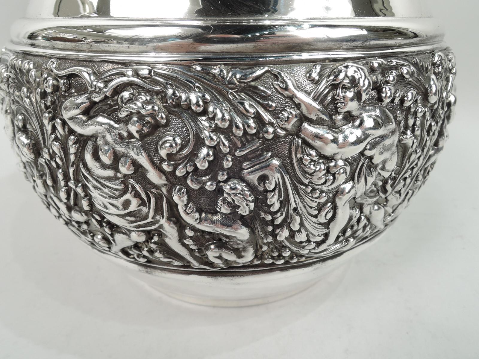 19th Century Tiffany Sterling Silver Water Pitcher in Beaux-Arts Olympian Pattern