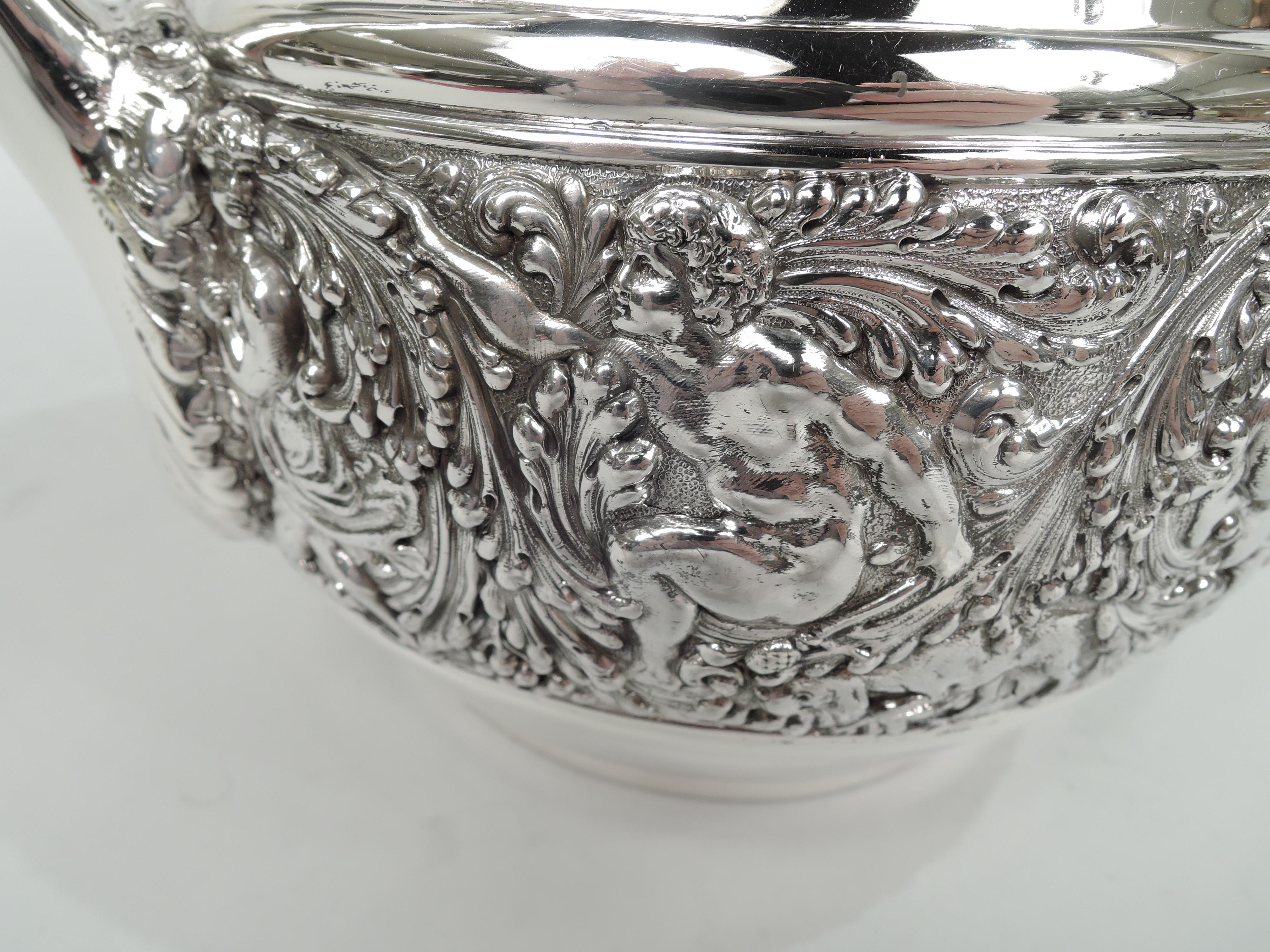 19th Century Tiffany Sterling Silver Water Pitcher in Beaux-Arts Olympian Pattern