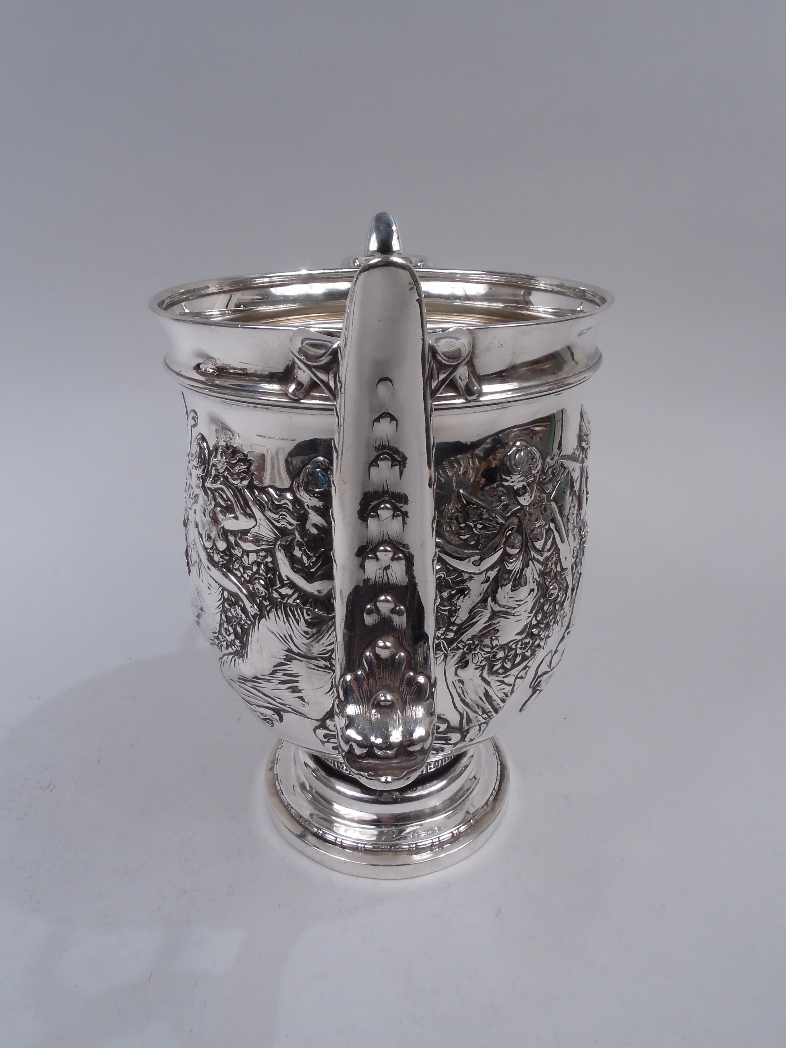 Victorian Tiffany Sterling Silver Wine Cooler Exhibited at 1893 Chicago World’s Fair For Sale