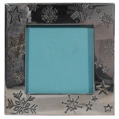 Tiffany Sterling Silver Winter Wonderland Snowflake Picture Frame